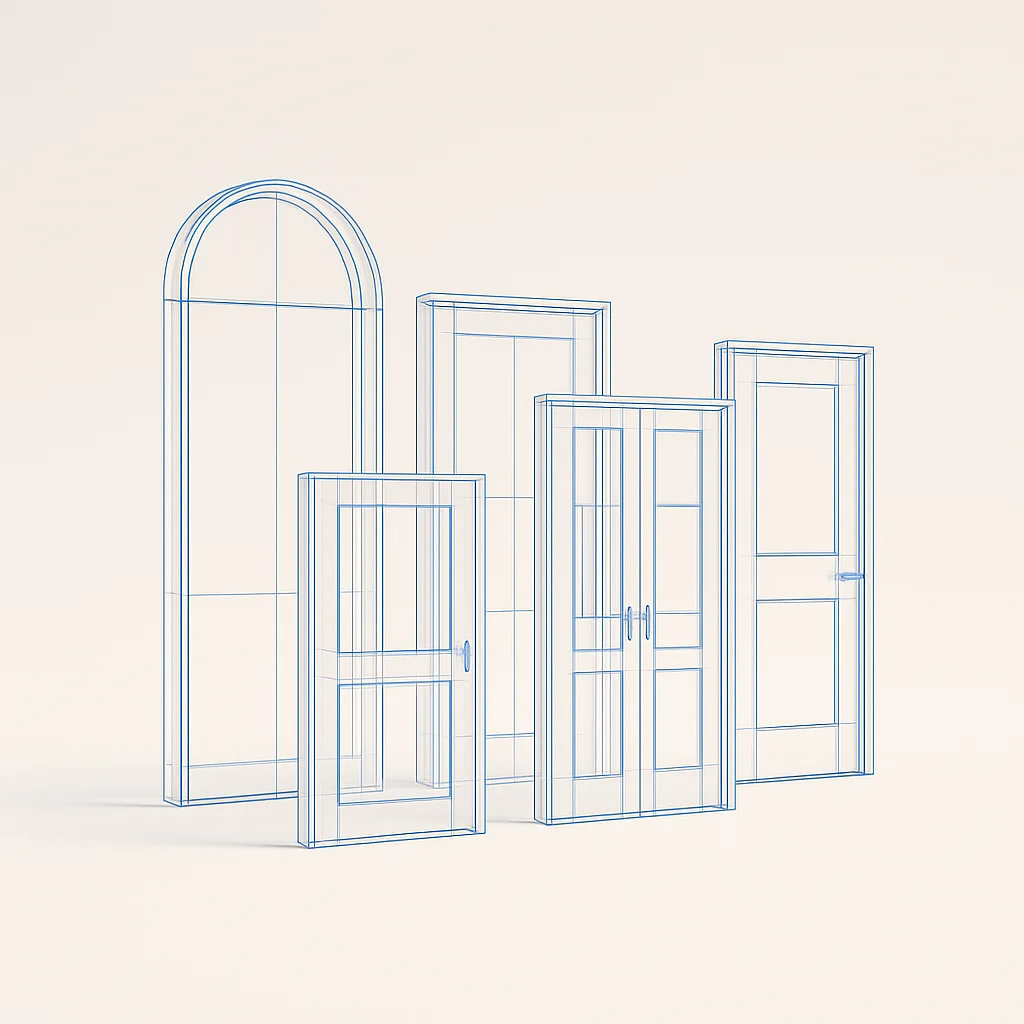 Revit Kapı Ailesi Kütüphanesi (120 Nesne)